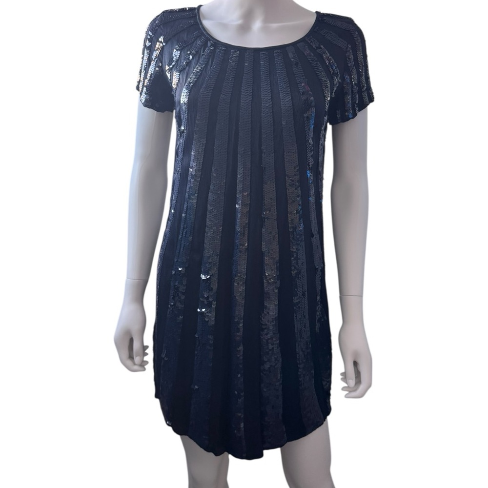 French Connection Navy Sequin Mini Dress